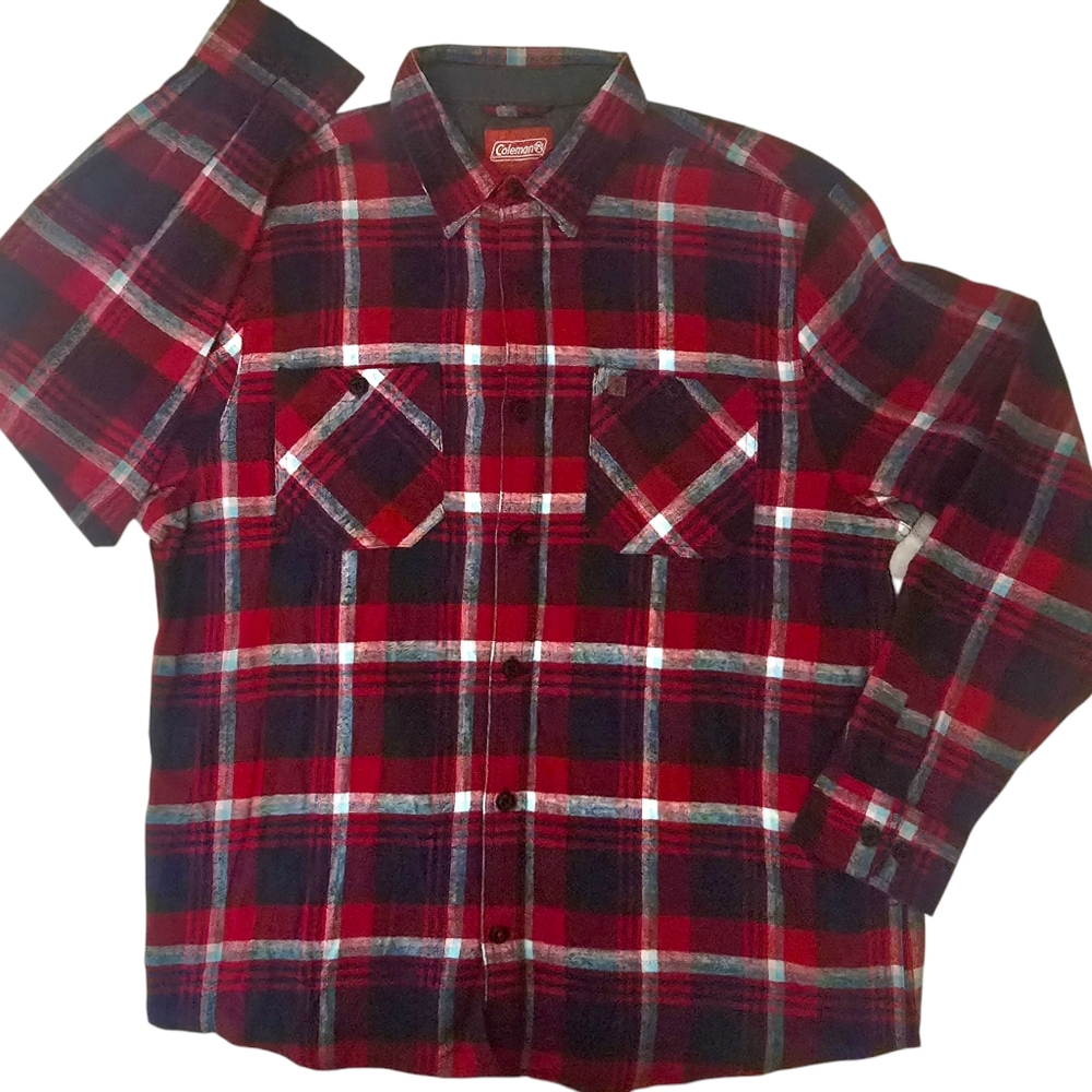 Coleman Men's Red Plaid Shirt XL